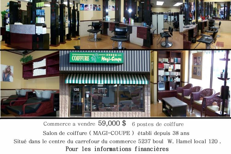Salon de coiffure a vendre 